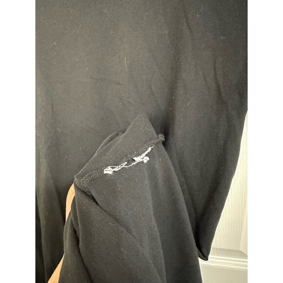 J.crew factory women's black short sleeve slit tee dress size M - Picture 4 of 5